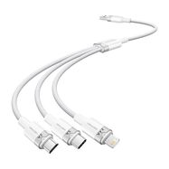 USB 2.0 A to 3in1 3A cable Vention CTPWG 1.5M (white), Vention