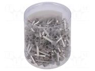 Kit: bootlace ferrules; insulated; 4mm2; 18mm; grey; 250pcs. NINIGI