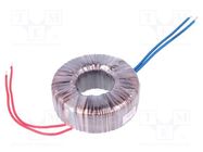 Transformer: toroidal; 160VA; 230VAC; 24V; 6.66A; Leads: cables INDEL