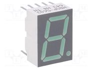 Display: LED; 7-segment; 14.22mm; 0.56"; No.char: 1; green; cathode BROADCOM (AVAGO)