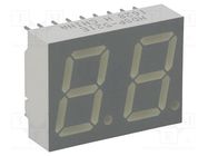 Display: LED; 7-segment; 14.22mm; 0.56"; No.char: 2; red; anode BROADCOM (AVAGO)