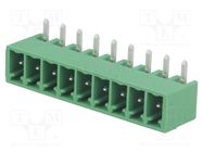 Pluggable terminal block; 3.81mm; ways: 9; angled 90°; socket 