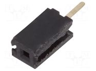 Connector: pin strips; socket; female; PIN: 1; straight; 1A; THT CONNFLY