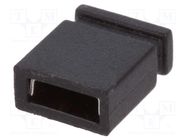 Connector: pin strips; jumper; female; closed; 2.54mm; 1x2; black FISCHER ELEKTRONIK