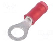Tip: ring; M5; Ø: 5mm; 0.3÷1.4mm2; crimped; for cable; insulated; red TE Connectivity