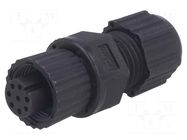 Connector: M12; plug; PIN: 8; female; 30V; straight; IP67,IP68; 2A AMPHENOL LTW