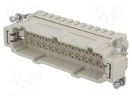 Connector: HDC; contact insert; male; Han E®; PIN: 24; 24+PE; 16A HARTING