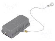 Protection cover; size 10A; Han; for latch; metal; 49.5x16mm HARTING
