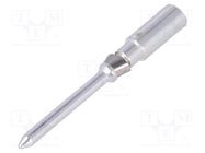 Contact; male; copper alloy; silver plated; 2.5mm2; Han® D; 10A HARTING