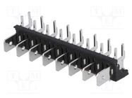 Terminal: spade terminal strip; 6.3mm; THT; 250V; angled 90°; 12A XINYA