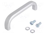 Holder; aluminium; grey; H: 29mm; L: 96mm; W: 12mm; handle MENTOR