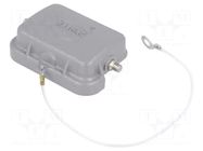 Protection cover; size 6B; Han; for latch; metal; 44x27mm HARTING