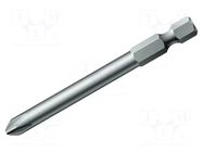 Screwdriver bit; Phillips; PH2; 1/4"; Overall len: 110mm WERA