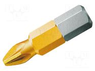 Screwdriver bit; Pozidriv®; PZ2; Overall len: 25mm WERA