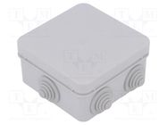 Enclosure: junction box; X: 85mm; Y: 85mm; Z: 42mm; wall mount; IP55 SPELSBERG