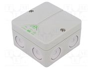 Enclosure: junction box; X: 80mm; Y: 80mm; Z: 52mm; polystyrene; IP65 SPELSBERG