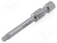 Screwdriver bit; Torx®; TX15; Overall len: 50mm 