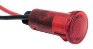 PANEL INDICATOR, RED, 12V, WIRE LEAD