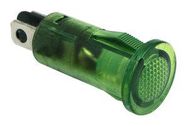 PANEL INDICATOR, GREEN, 12V, SOLDER