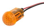 PANEL INDICATOR, YELLOW, 24V, WIRE LEAD