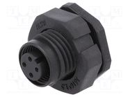 Connector: M12; socket; PIN: 4; female; A code-DeviceNet / CANopen AMPHENOL LTW