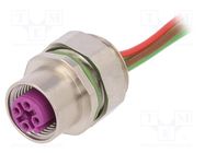 Connector: M12; socket; PIN: 5; female; B code-Profibus; cables LUMBERG AUTOMATION