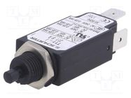 Circuit breaker; Urated: 240VAC; 48VDC; 8A; SPST; Poles: 1; screw 