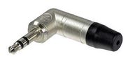 CONNECTOR, PHONE, PLUG, 3.5MM, R/A, 3WAY