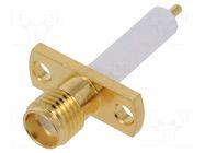 Connector: SMA; socket; female; straight; soldering; PTFE ADAM TECH