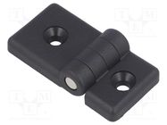 Hinge; Width: 30mm; technopolymer PA; black; H: 36mm; for profiles ELESA+GANTER