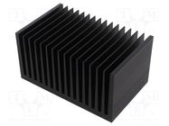 Heatsink: extruded; grilled; black; L: 100mm; W: 160mm; H: 82mm FISCHER ELEKTRONIK