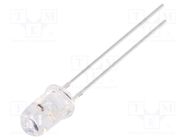 LED; 5mm; yellow; blinking; 5800÷6500mcd; 30°; 3÷5V; 20mA; 6.8Hz 