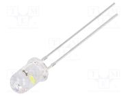 LED; 5mm; white cold; blinking; 7000÷8400mcd; 30°; 3÷5V; 20mA; 6.8Hz 