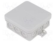 Enclosure: junction box; X: 85mm; Y: 85mm; Z: 37mm; polypropylene PP SPELSBERG