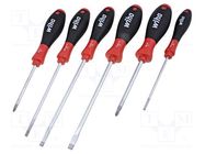 Kit: screwdrivers; Pozidriv®,slot; SoftFinish®; 6pcs. WIHA