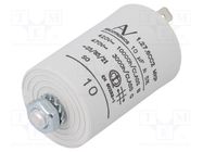 Capacitor: polypropylene; motors, run; 10uF; 420VAC; Ø35x56.5mm KEMET