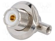 Connector: UHF (SO-239); socket; female; angled 90°; RG58 