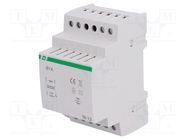 Transformer: mains; 8VA; 230VAC; 12V; 0.66A; for DIN rail mounting F&F