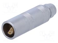 Connector: circular; 1S; plug; male/female; PIN: 4(2+2); soldering LEMO