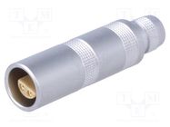 Connector: circular; 0S; plug; male/female; PIN: 4(2+2); soldering LEMO