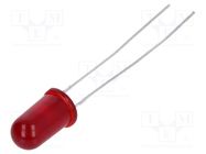 LED; 5mm; red; 6.1mcd; 60°; Front: convex; 1.9÷2.4VDC; No.of term: 2 BROADCOM (AVAGO)