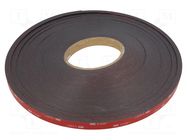 Tape: fixing; W: 12mm; L: 33m; Thk: 1.1mm; acrylic; black 3M