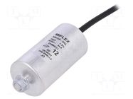 Capacitor: polypropylene; motors, run; 12uF; 425VAC; Ø40x75mm MIFLEX