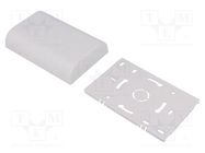 Enclosure: wall mounting; X: 80mm; Y: 120mm; Z: 25mm; ABS; white 