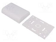 Enclosure: wall mounting; X: 80mm; Y: 120mm; Z: 25mm; ABS; white 