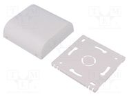 Enclosure: wall mounting; X: 80mm; Y: 80mm; Z: 25mm; ABS; white 