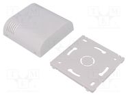 Enclosure: wall mounting; X: 80mm; Y: 80mm; Z: 25mm; ABS; white 