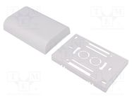 Enclosure: wall mounting; X: 80mm; Y: 120mm; Z: 35mm; ABS; white 