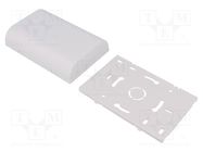 Enclosure: wall mounting; X: 80mm; Y: 120mm; Z: 25mm; ABS; white 