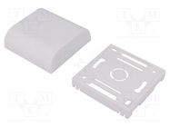 Enclosure: wall mounting; X: 80mm; Y: 80mm; Z: 35mm; ABS; white 